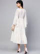 White Solid Printex Tyre Dress