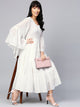 White Solid Printex Tyre Dress