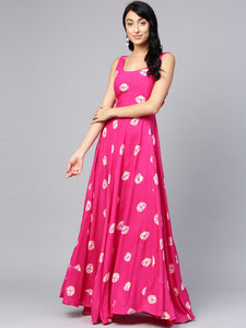 Magenta Large Bandhaj Dress