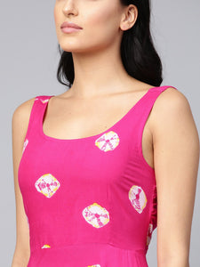 Magenta Large Bandhaj Dress