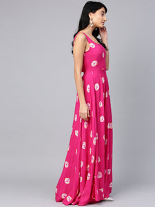 Magenta Large Bandhaj Dress