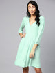Pista Green A-line Short Dress
