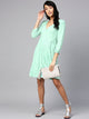 Pista Green A-line Short Dress