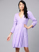 Lavender A-line Short Dress