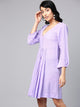 Lavender A-line Short Dress