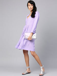 Lavender A-line Short Dress