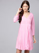 Pink A-line Short Dress