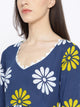 Blue Flower Block Print Dress