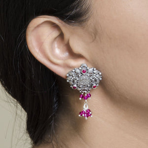 Lotus  Silver Tribal Handcrafted Earings