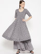 Grey Discharge Print Twin Set