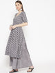 Grey Discharge Print Twin Set