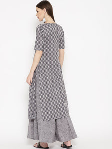 Grey Discharge Print Twin Set