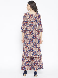 Blue Kalamkari Print Twin Set