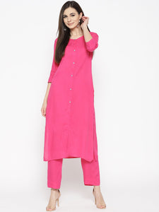 Magenta Rayon Twin Set