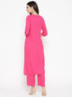 Magenta Rayon Twin Set