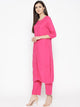Magenta Rayon Twin Set
