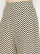 Beige Zik-zak Print Twin Set