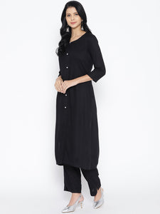 Black Rayon Twin Set