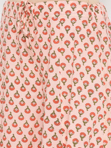 Coral Block Butti Print Twin Set
