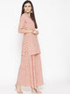 Coral Block Butti Print Twin Set