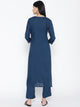 Navy Blue Rayon Twin Set