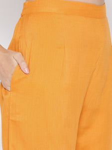 Mustard Rayon Twin Set
