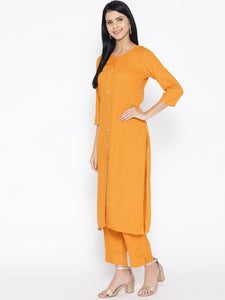 Mustard Rayon Twin Set
