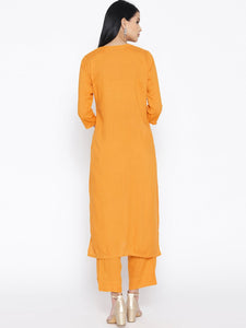 Mustard Rayon Twin Set