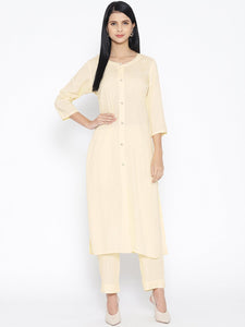 Off-White Rayon Twin Set