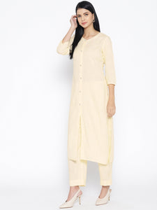 Off-White Rayon Twin Set