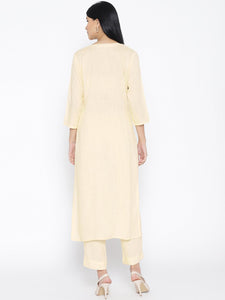 Off-White Rayon Twin Set
