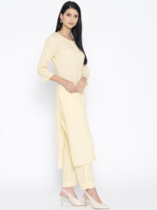 Off-White Rayon Twin Set