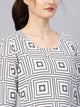 Black & White Printed Kurti