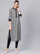 Black Printed Meridian Kurti