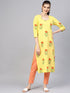 Yellow Block Butta Print Kurta