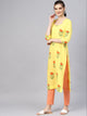 Yellow Block Butta Print Kurta