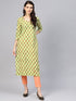Pista Block Butti Print Kurti