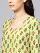 Pista Block Butti Print Kurti