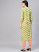Pista Block Butti Print Kurti