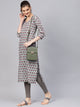 Grey Block Butti Print Kurti
