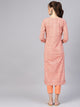 Peach Block Butti Print Kurti