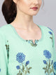Sea Green Block Butta Print Kurti