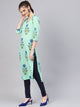 Sea Green Block Butta Print Kurti