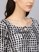 Black Batik Print Straight Kurti