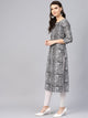 Black Batik Print Straight Kurti