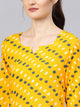 Yellow Bandhaj Print Kurti