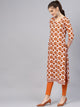 Brown Floral Block Print Kurti