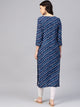 Blue Bandhaj Print Kurti