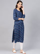 Blue Bandhaj Print Kurti