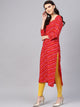 Red Bandhaj Print Kurti